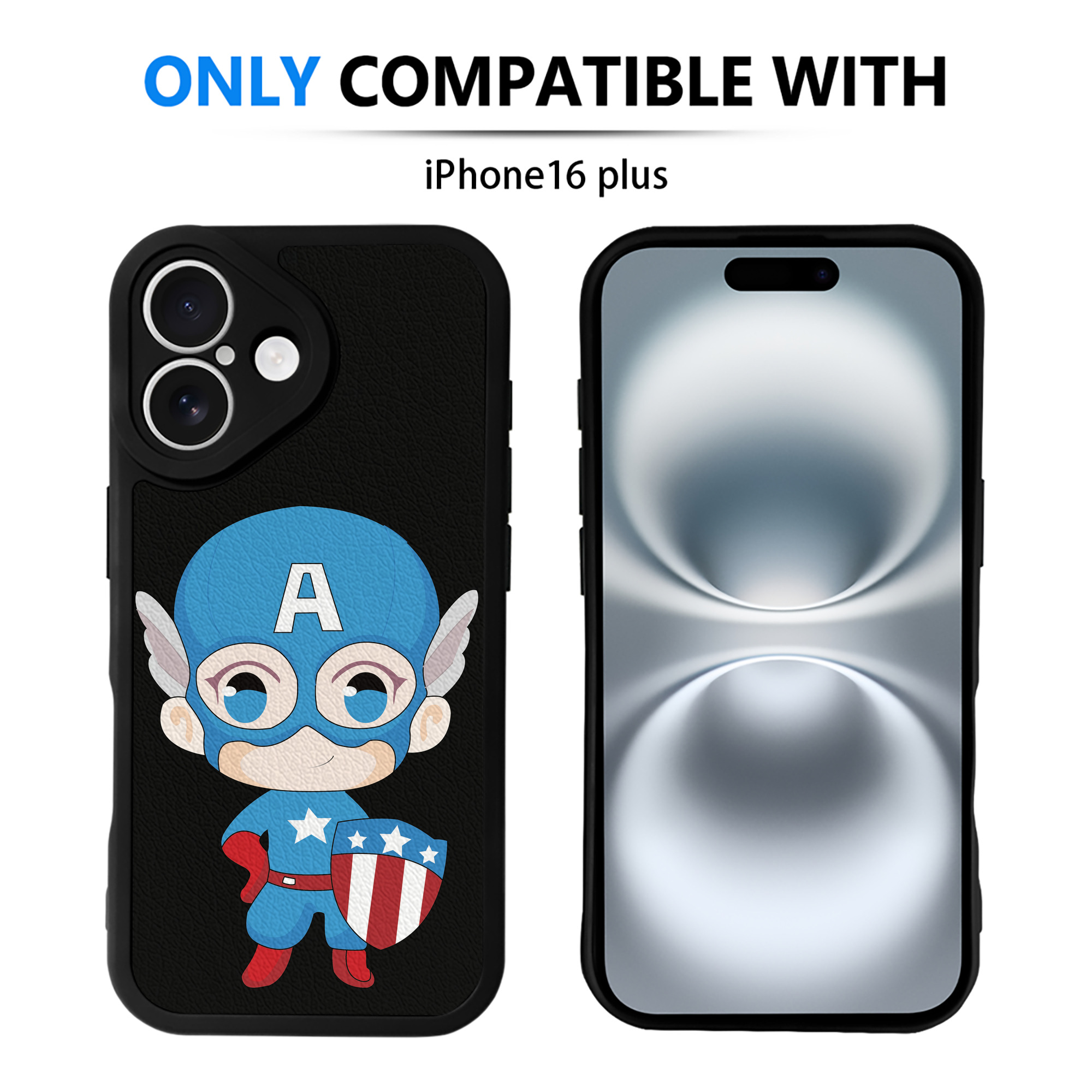 （画像用） アベンジャーズ The Avengers 【iPhone 16シリーズ対応】シリコンスマホケース（レザー調） 材質：シリコン